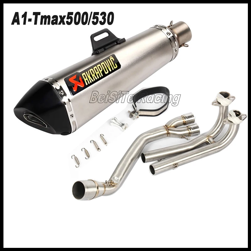Слипоны TMAX мотоцикл Akrapovic выхлопная труба звено полная система для Yamaha TMAX 530 TMAX 500 TMAX530 TMAX500 2008 - Цвет: A1 Sticker