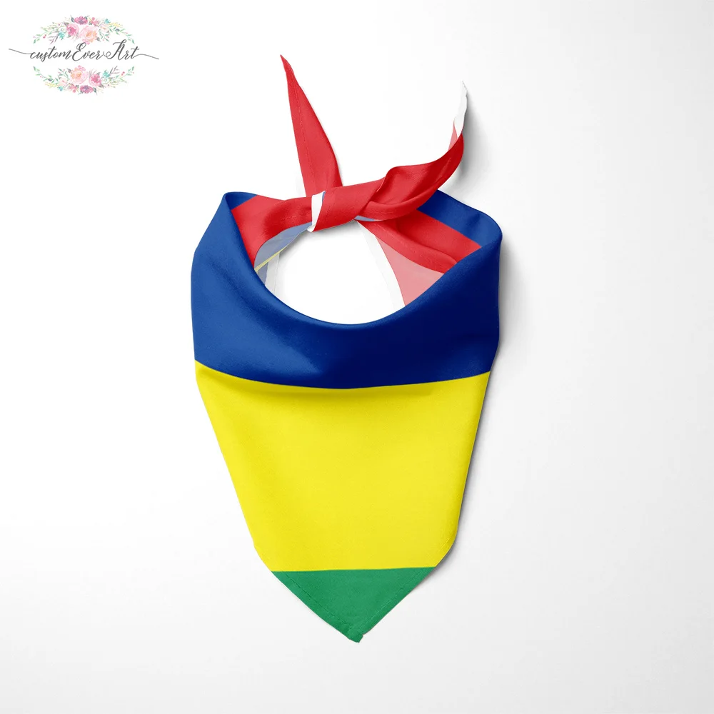 

The Mauritius flag Dog Bandana Cat Bandana Pet Bandana Pet Accessory personalized name custom pet present scarf