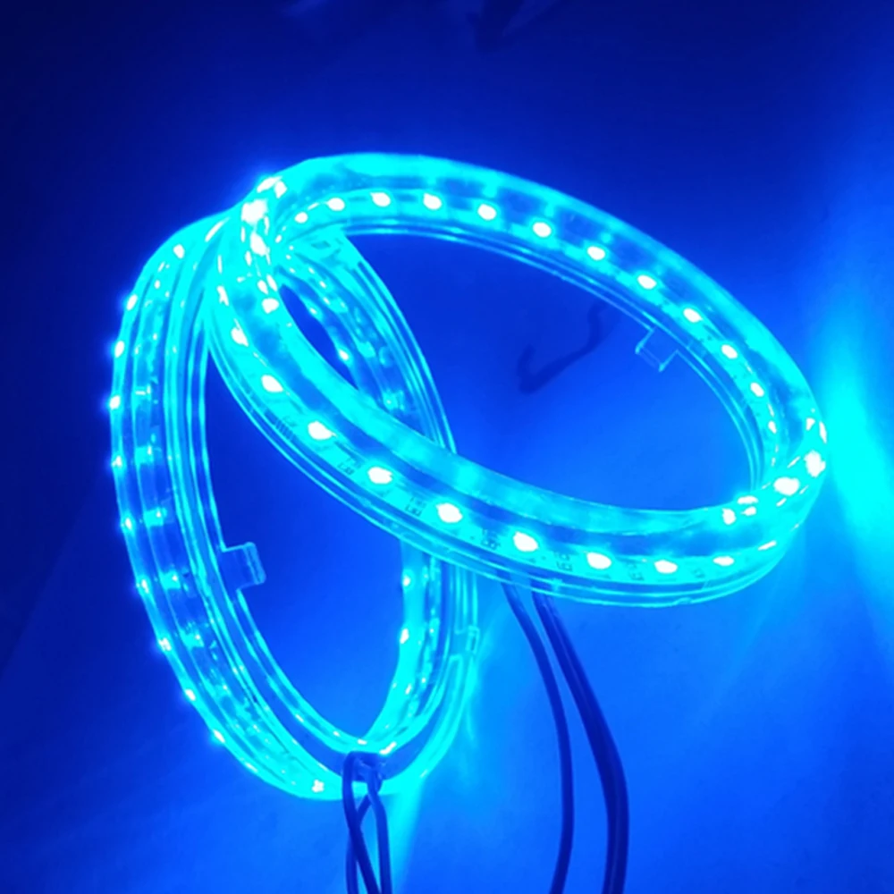 Angel Eye RGB Bluetooth APP control 2,5/3 дюйма автомобильные аксессуары модный дизайн автомобиля светодиодный Ангел апертура красочный торнадо