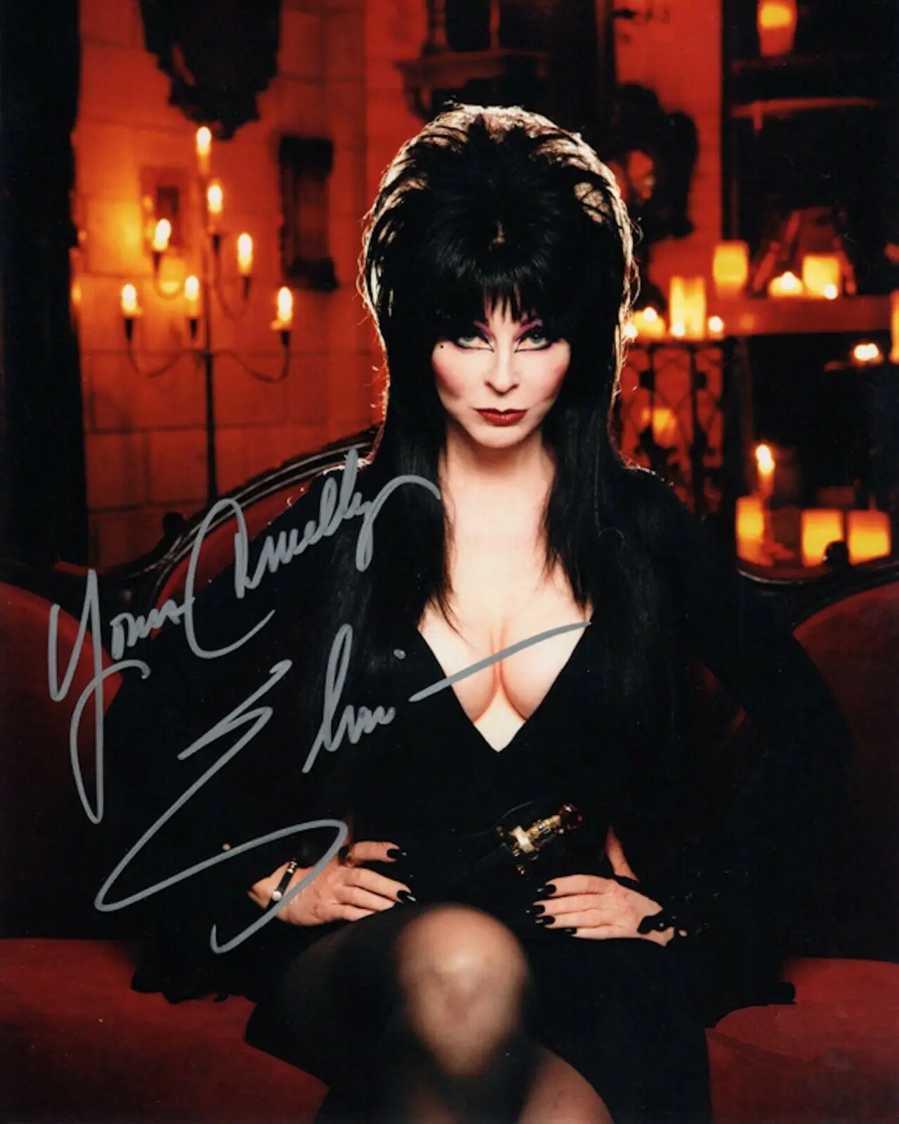 

Lvira: хозяйка темноты подписанный фильм Искусство шелк плакат печать 24x36 дюймов