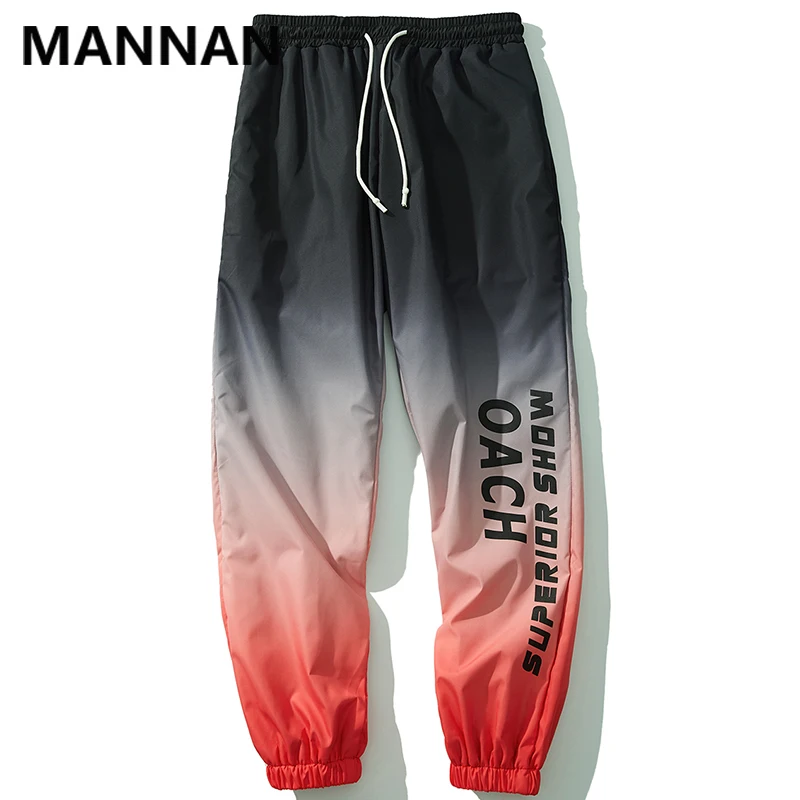 Мужские штаны в стиле хип-хоп, уличная одежда, градиентные цветные спортивные штаны, Харадзюку, штаны для бега, повседневный галстук, спортивные брюки с краской, осень, хипстер