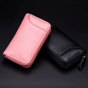 

Men leather zipper car key wallet ladies casual butler 6 key organizer holder keychain wallet fashion firm