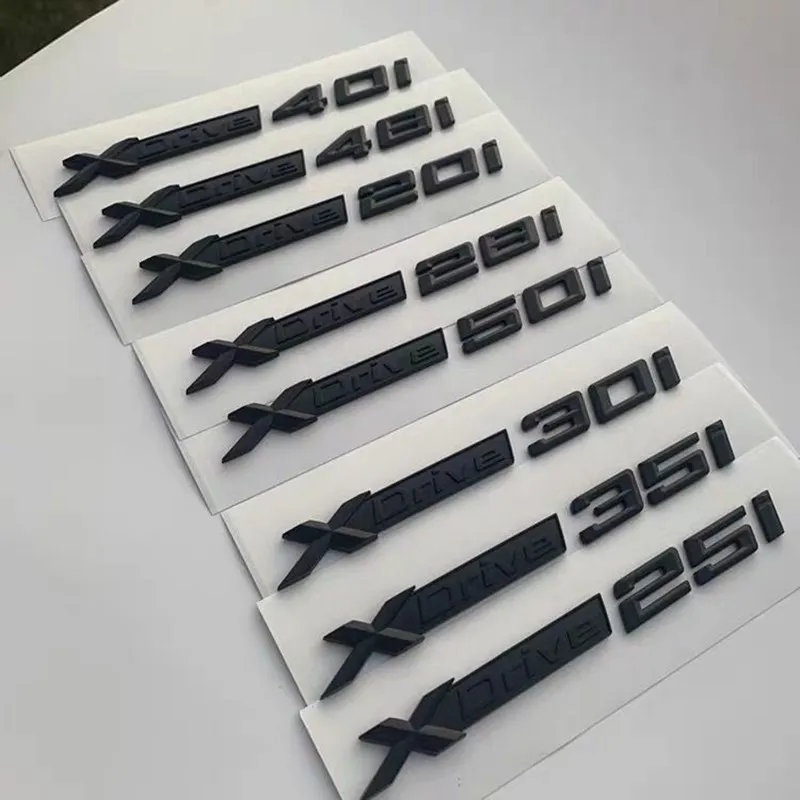 Полностью черный XDrive 20i 25i 28i 30i 35i 40i 50i 20d 30d 35d 40d 50d эмблема крыла значок для BMW X3 X4 X5 X6 X7 наклейка на багажник автомобиля|Наклейки на автомобиль| | АлиЭкспресс
