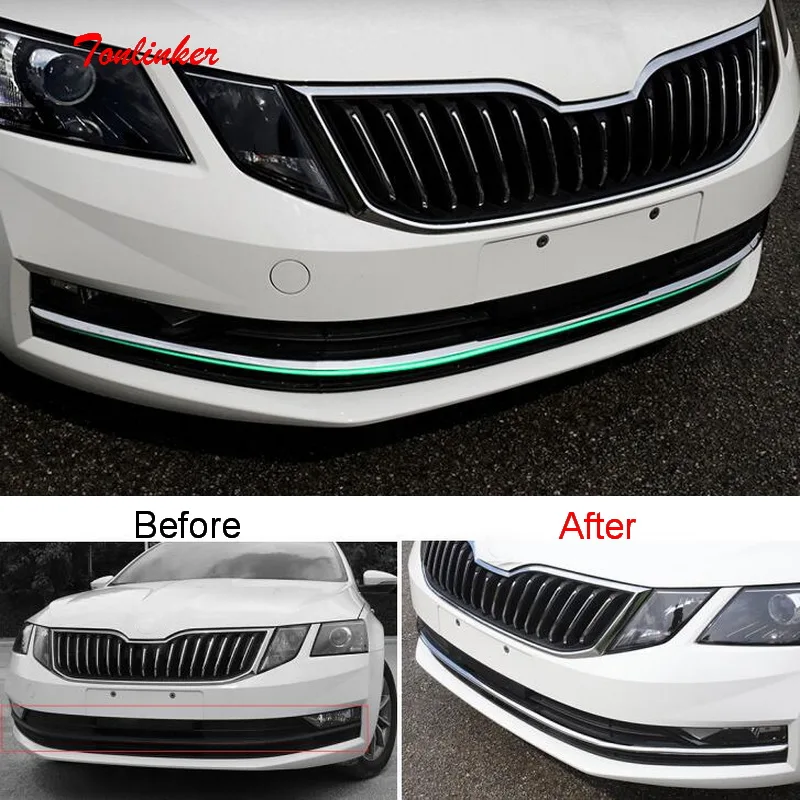 Tonlinker Exterior Front/Rear Bumper Cover sticker for SKODA OCTAVIA