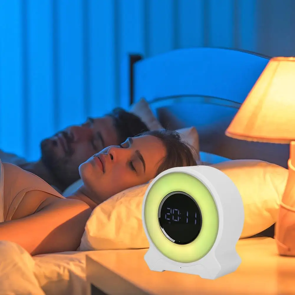 

F9 Dimmable Wake Up Lamp FM Radio Function with Independent Radio Chip Alarm Clock Audio Bluetooth Bedroom Bedside Night Light