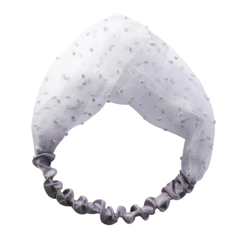 

1 PC Fashion Round Dot Wide-brimmed Elastic Headbands Simple Lace Solid Color Hair Bands Women Girls Headdress Hair Accessories