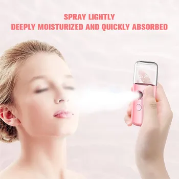 

Mini Portable USB Rechargeable Nano Mister Humidifier Cooling Mist Face Humidifier Hydrating Anti-aging Wrinkle Beauty Exquisite