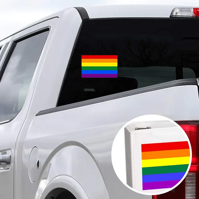 4Pc Lgbt Szivárványos Zászló Matrica Autó Lökhárító Fali Meleg Büszkeség Biszexuális Papírok Otthoni Szoba Deokrációk Új - Image 4