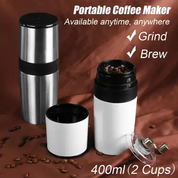 

New4 In 1 Capsule & Ground Mini Espresso Portable Coffee Maker Hot And Cold Extraction Manual Coffee Powder Making Machine