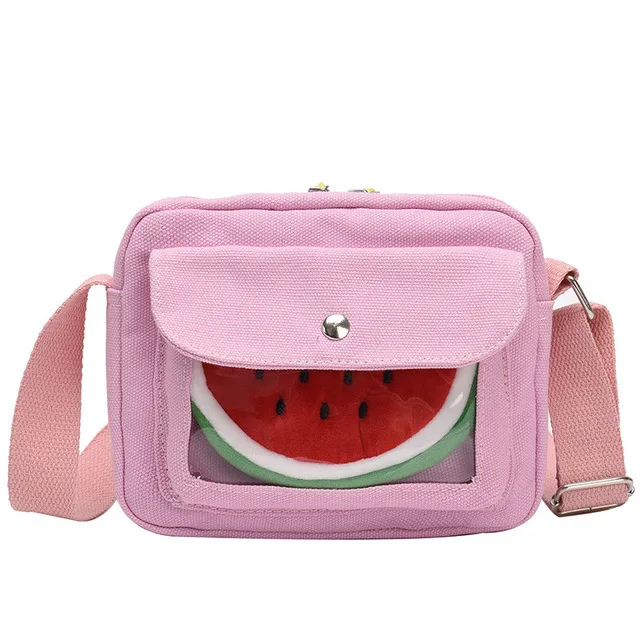 B Pink Женские сумки, брендовые новые модные сумки через плечо, сумки через плечо, холщовые Мультяшные сумки, женские сумки на молнии, сумки-мессенджеры - Цвет: B Pink