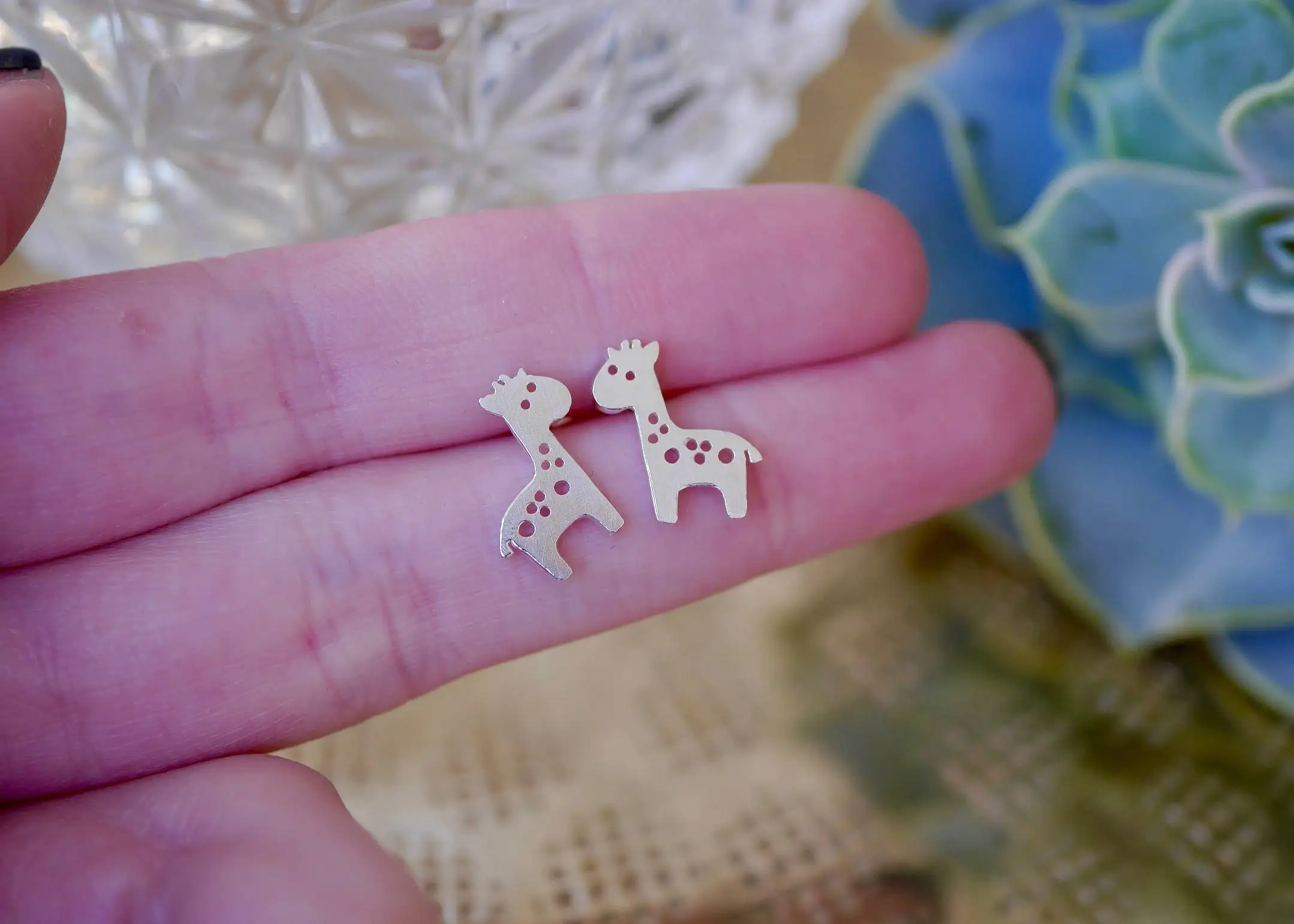 Giraffe Stud Earrings Cute Cartoon Earring Animal Jewelry For Woman Girls Kids Accessories | Украшения и аксессуары