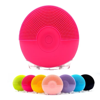 

Ultrasonic Facial Cleaning Brush Mini Silicone Electric Facial Brush Cleaner Waterproof Instrument Facial Skin Care Beauty Tool
