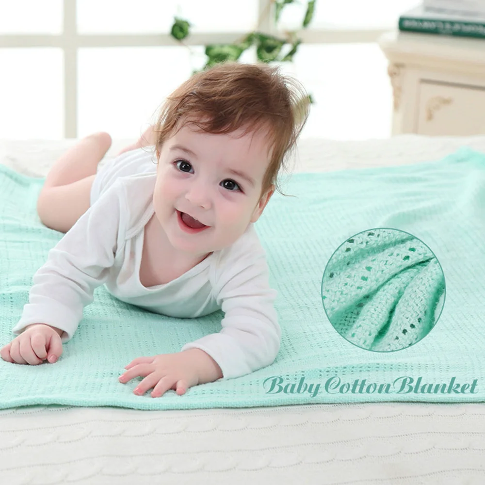 Baby Blankets Swaddle Wrap Infant Newborn Air Conditioning Blanket Carriage Cotton Bedding for Kids Sleeping J71 | Мать и ребенок