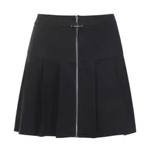 Темные готические юбки Harajuku, модный тонкий сексуальный плиссированный кардиган на металлической молнии с высокой талией, модные черные юбки для девочек, лето