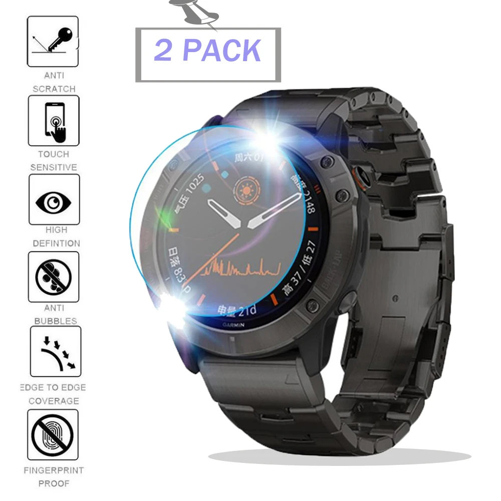 2 шт. Смарт часы Защитная пленка для Garmin Fenix 5 5s Plus 6S 6X Pro Ультра прозрачная из