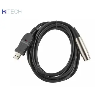 

computer USB to XLR microphone connected to the computer cable USB microphone cable 3m microphone cable