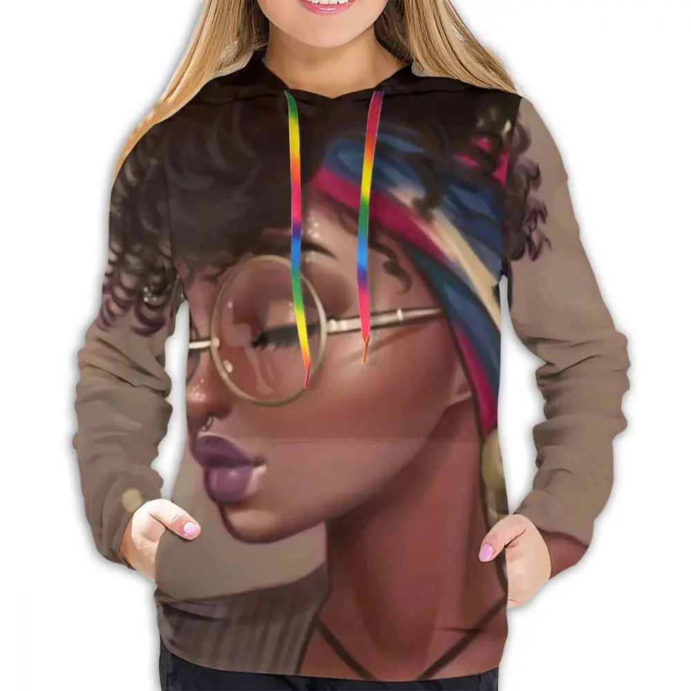 Индивидуальный дизайн африканские Девушки Толстовка для мужчин и женщин с длинным рукавом Осенняя спортивная одежда спортивный костюм с принтом 3d толстовки с капюшоном - Цвет: Небесно-голубой