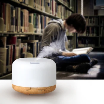 

Air Humidifier Essential Oil Diffuser 500ML Ultrasonic Cool Mist Humidifier LED Lamp Aroma Oil Diffuser Electric EU Plug