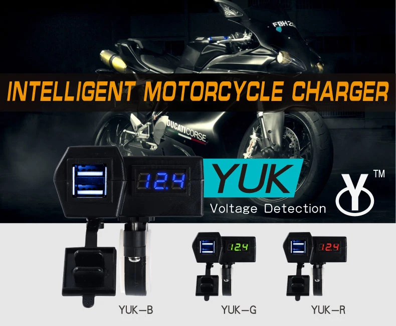 Напряжение Дисплей Водонепроницаемый 12-24 в USB мотоцикл питание розетка зарядное устройство переключатель аксессуары с переключателем вкл/выкл адаптер 4.2A
