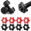 4Pcs/set Spinlock Collars, Anti-Slip Spin-Lock Collar Hex Nuts Screw Clamp Spinlock Collar for Dumbbell Weight Lifting 6