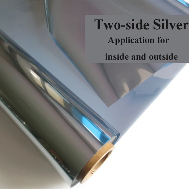 30-115cm Width Summer TWO-SIDE Silver Insulation Window Film Stickers Solar  Reflective Mirror Film For Both Inside and Outside - AliExpress