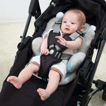 

Baby Stroller Cushion Head Body Support Pillow Cotton Soft Breathable Baby Stroller Head Support Cushion for Newborn