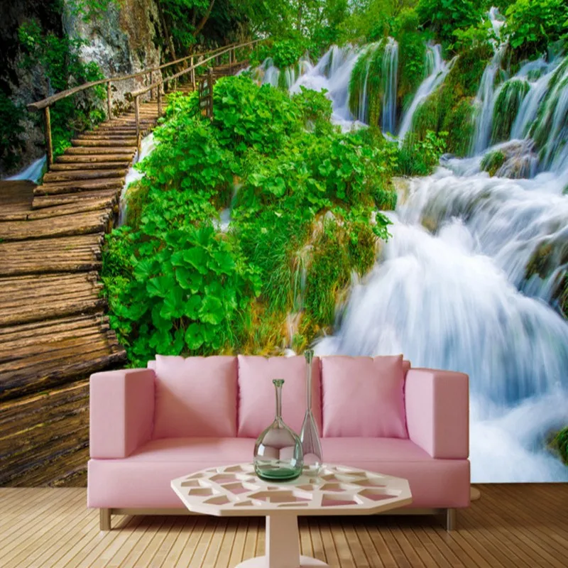 

Drop Shipping Custom 3d Wall Murals Bridge Beautiful Scenery Living Room Bedroom Foto Mural Papel De Parede 3d Home Improvement