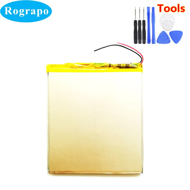 New 3.7V 3500mAh Battery For Digma iDj7n / Optima 7302 Tablet PC Accumulator 2-wire + Free Tools | Электроника