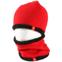 2 шт. зимняя шапка, шарф, набор для мужчин и женщин, теплая вязанная шапка с подкладкой, ветрозащитный шарф для походов на открытом воздухе, кемпинг, катание на лыжах, скейтборд