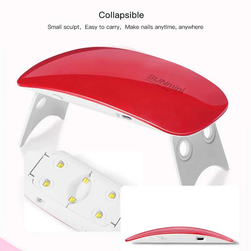 SUN Mini 6 Вт аппарат для сушки ногтей УФ светодиодный светильник портативный микро USB кабель для домашнего использования Ультрафиолетовый гель для ногтей сушилка лака инструменты для дизайна ногтей