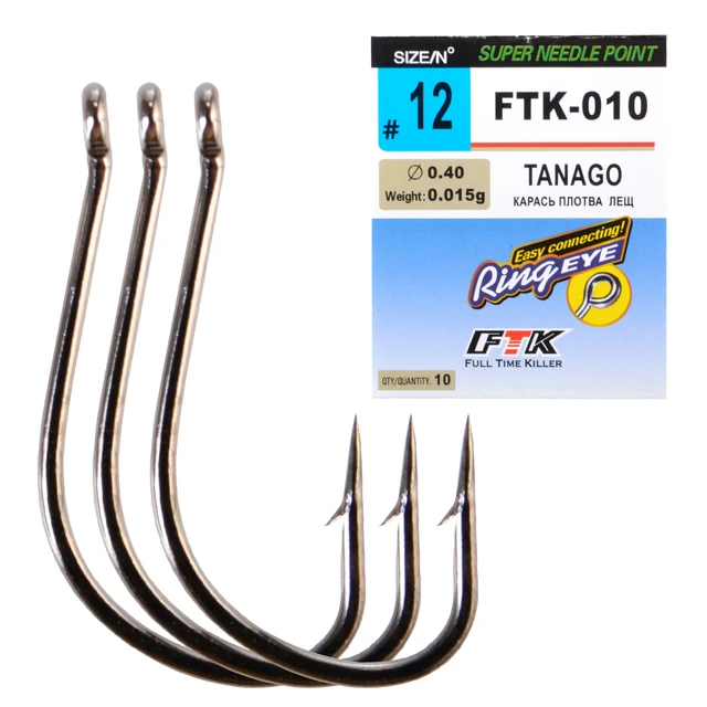 Fishing Hooks Set High Carbon Steel 7-10 Pieces /Lot Size 1#-12# 1-5Pack