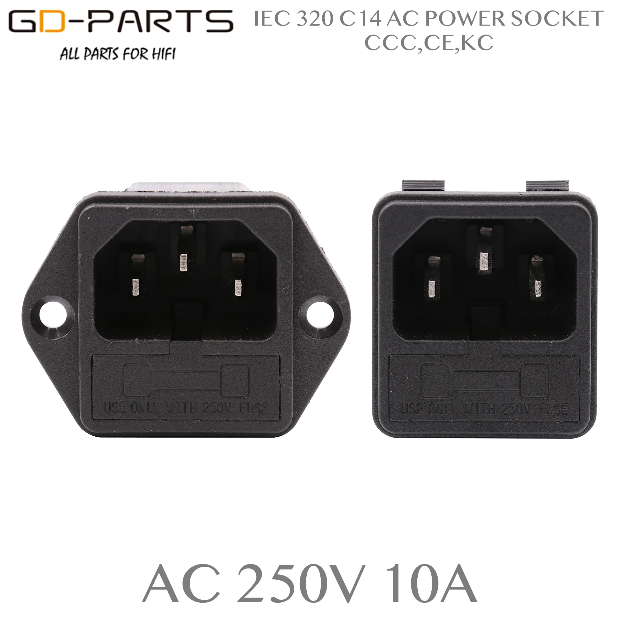 3 PIN IEC 320 C14ชาย Power Socket Outlet Receptacle ปลั๊กพร้อมฟิวส์ผู้ ...