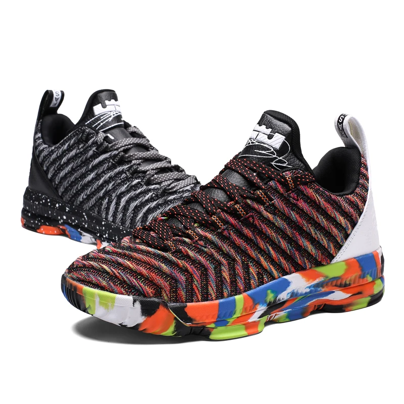 Женские мужские кроссовки, баскетбольные кроссовки, дышащие амортизирующие кроссовки для баскетбола светильник, тренировочная уличная спортивная обувь, zapatos hombre - Цвет: Black Camouflage