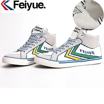 White green 37 Feiyue/обувь в китайском стиле; обувь для кунг-фу; резиновые классические высокие женские кроссовки; сезон осень-зима; мужские Нескользящие кроссовки Feiyue для боевых искусств - Цвет: White green 37