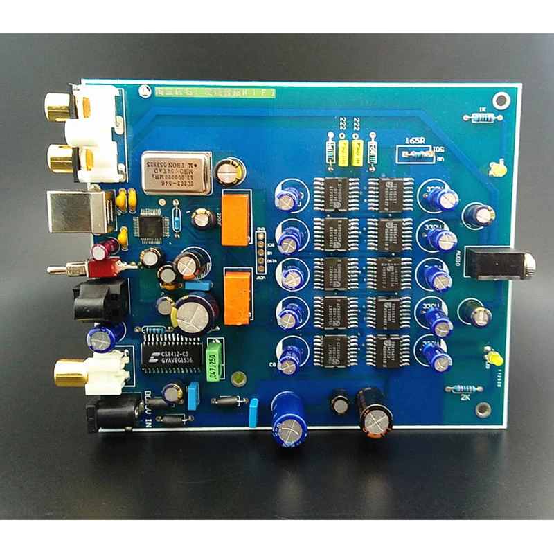  Lusya HIFI TDA1543 * 8 decodificador USB de fibra coaxial DAC tablero OTG para placa de acabado hif