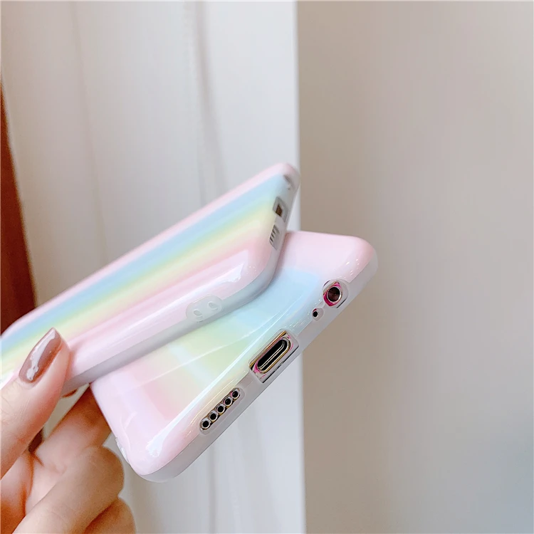 HXM Радужный градиентный лазерный чехол для телефона huawei P30 P20 Pro mate 20 Pro Nova 5 Роскошный глянцевый мягкий IMD чехол для телефона