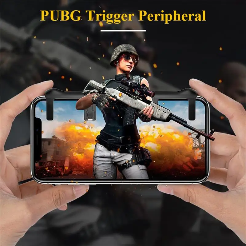 

Mobile Phone Gaming Trigger Peripheral Shooting Take Aim FIRE Button Keypad for PUBG Knives Out for android cellphone