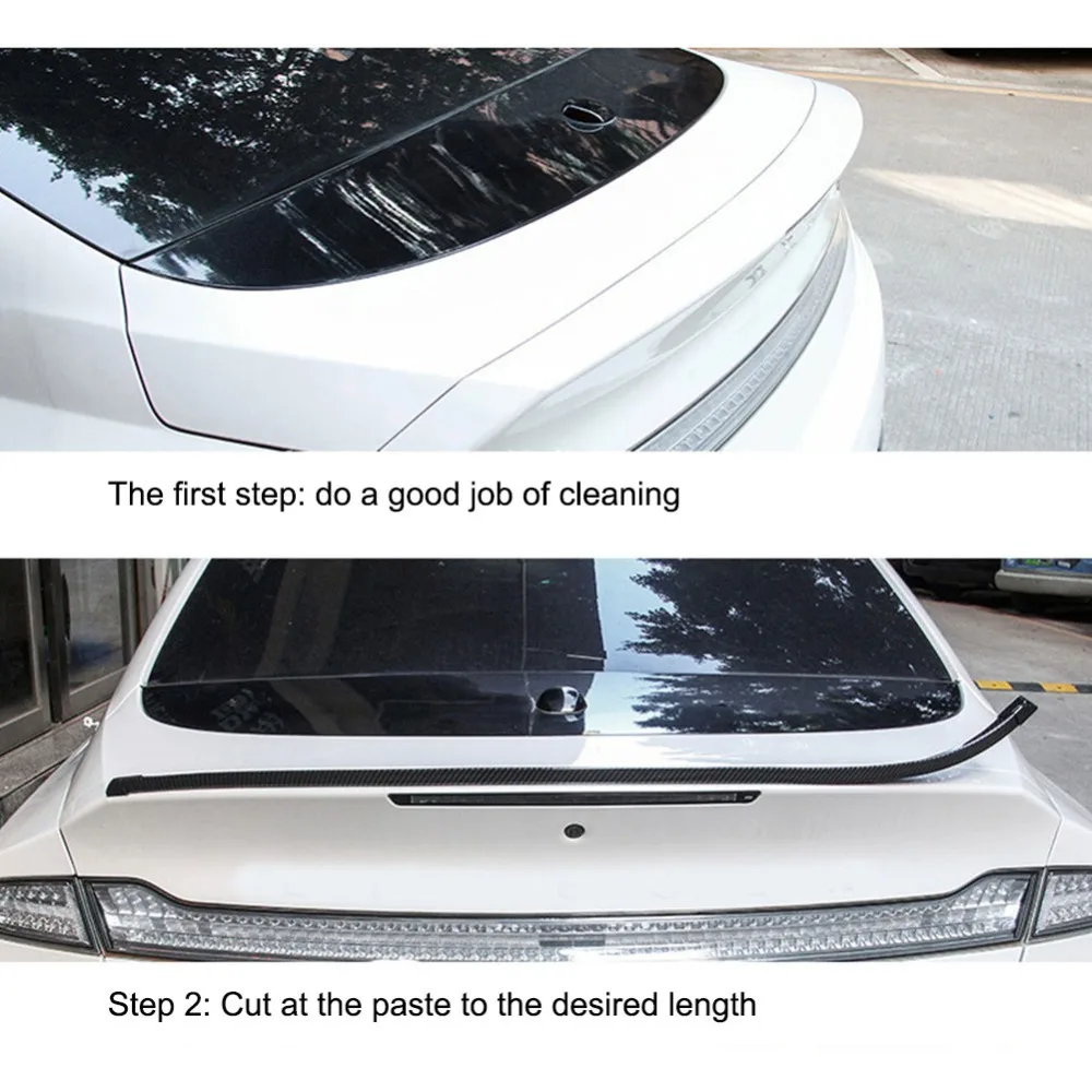 1,5 м coche-estilo de 5D de fibra de carbono Спойлеры estilo DIY Refit спойлер