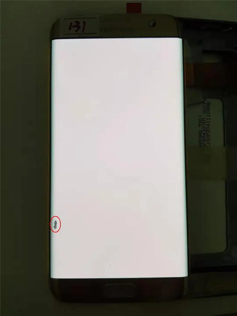 100%ORIGINAL 5.5'' AMOLED LCD for SAMSUNG Galaxy s7 edge G935 G935F Touch Screen Digitizer Display With Black Dots - Цвет: NO.131 Gold
