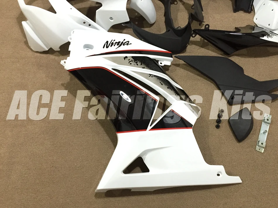 Комплект обтекателей ABS подходит для Kawasaki Ninja 250 EX250 ZXR250 2008- 08 09 10 11 12 13 14(литьевая форма) на заказ белый черный