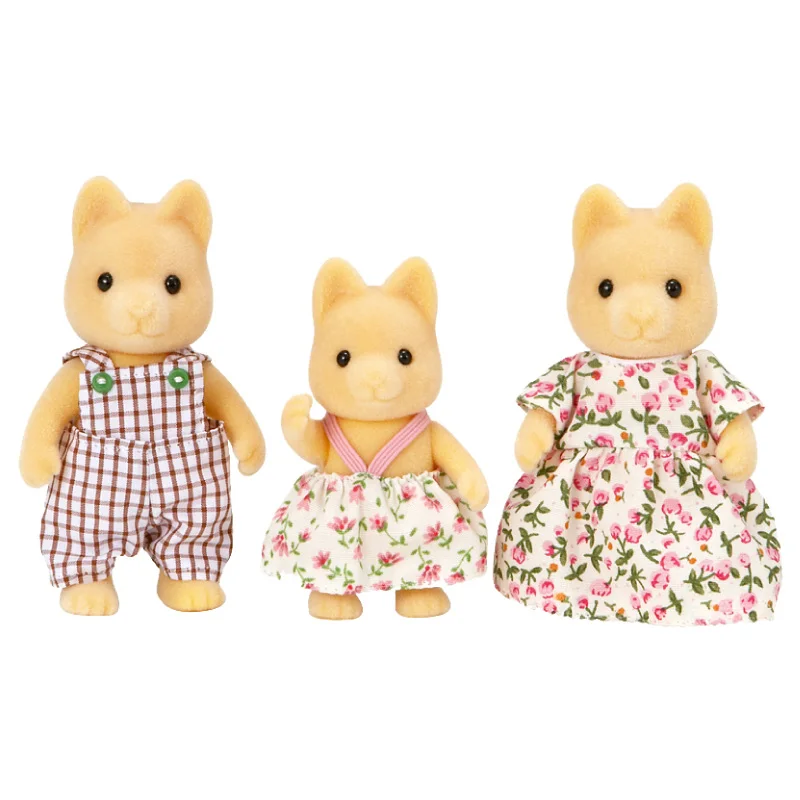 Sylvanian Families клен Собака Семья 3 шт. набор кукольный домик животные игрушки Фигурки девушка подарок 5132