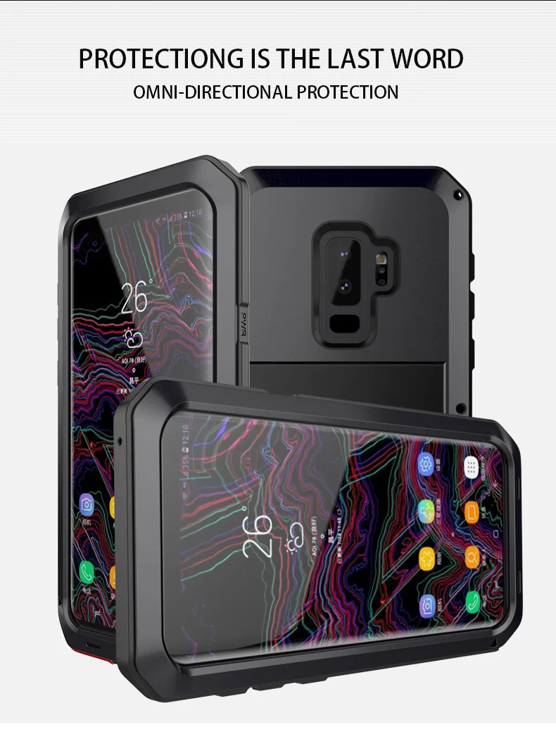 Роскошный бронированный металлический чехол с полной защитой для Samsung Galaxy S5 S6 S7