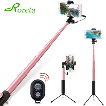 

Roreta 3 in 1 mini bluetooth selfie stick monopod expandable Foldable tripod With shutter For Ios/Android Smartphone