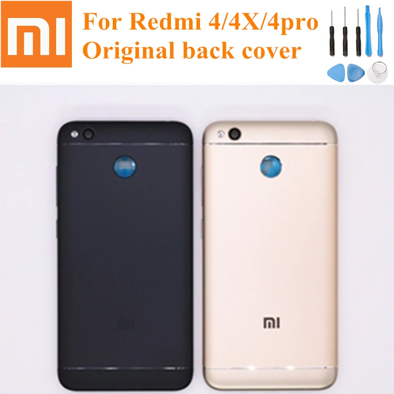 

Original XiaoMi Replacement Battery Metal Back Cover Door For Xiaomi Redmi 4/4X/4pro Rear Housing Protective Phone Back tools