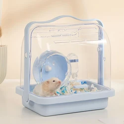 Étui de voyage en plastique pour Hamster, avec roue, bouteille d'eau, porte oiseau, Cage de transport de perroquet, Portable, sortie pour petits animaux de compagnie 