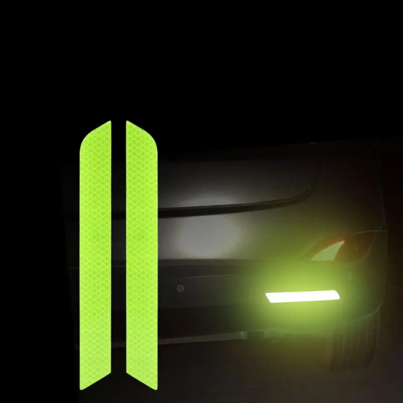 D Universal Car Trunk Tail Safety Warning Reflective Stickers Luminous Reflector Rear Bumper Luminous Decal - Цвет: D