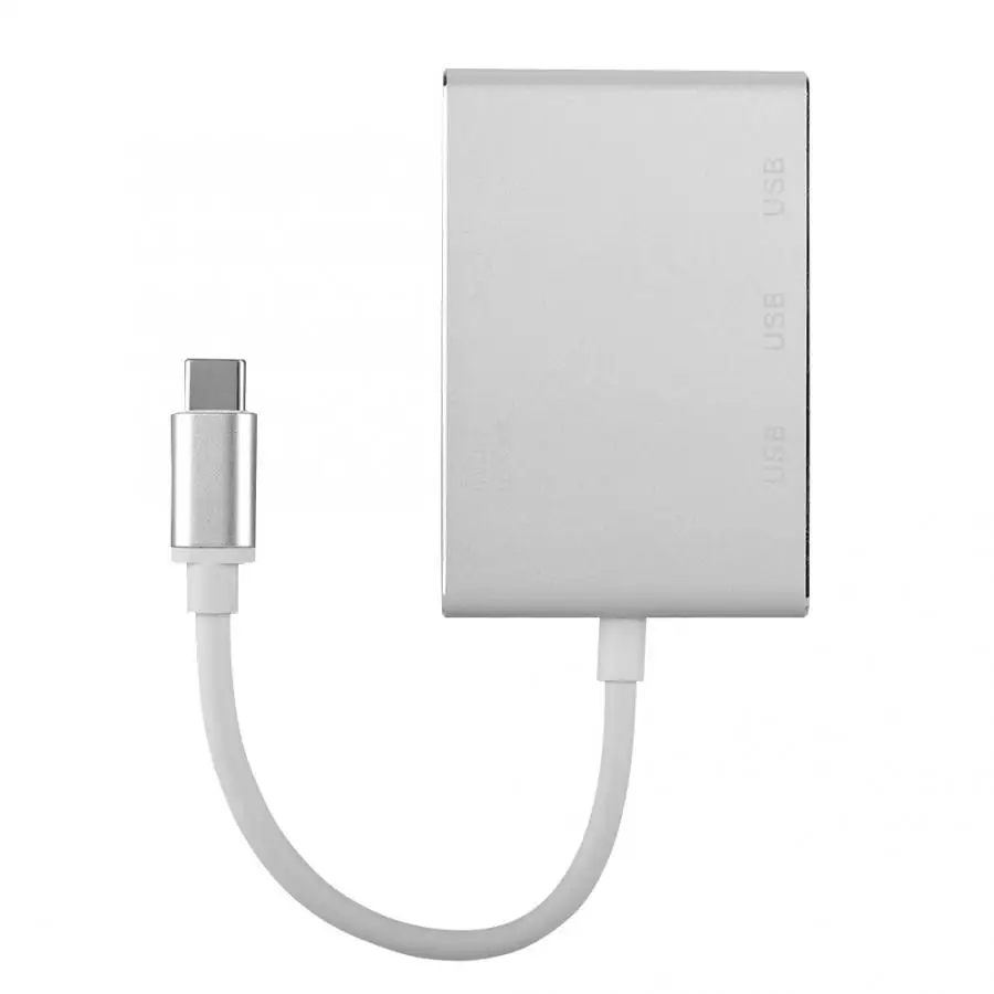 5-в-1 Тип-C на HDMI+ VGA+ USB3.0* 3 многофункциональный конвертер видео адаптер Hub для ноутбука USB-C HDMI адаптеры VGA