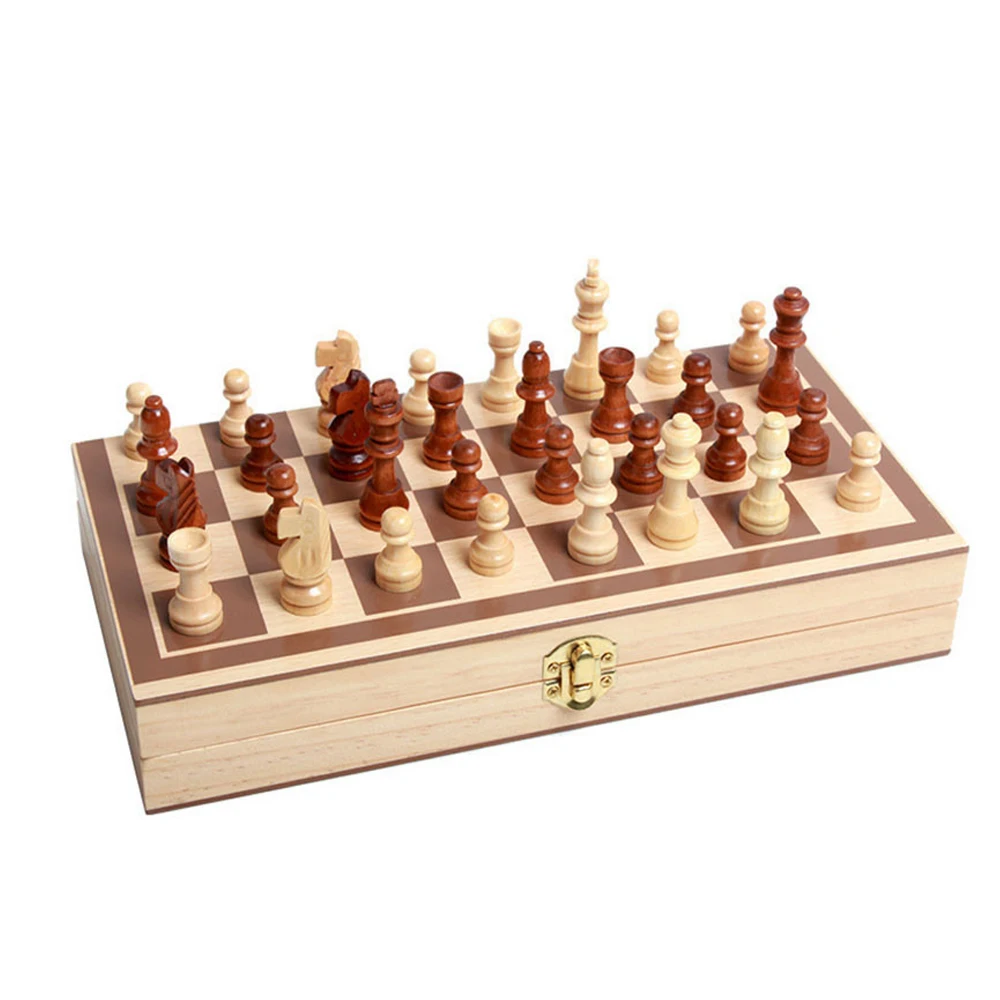 Деревянный Международный набор шахматных фигур складные деревянные шахматы