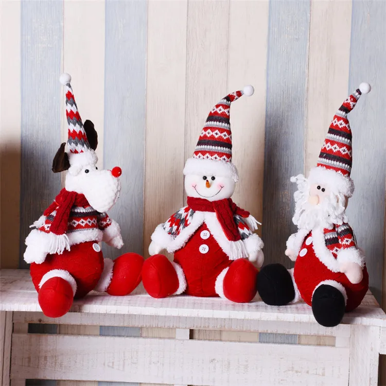 Рождественские куклы Санта Клаус снеговик лося фигурка игрушки Рождественские украшения для дома орнамент вечерние подарки Decoracion Navidad