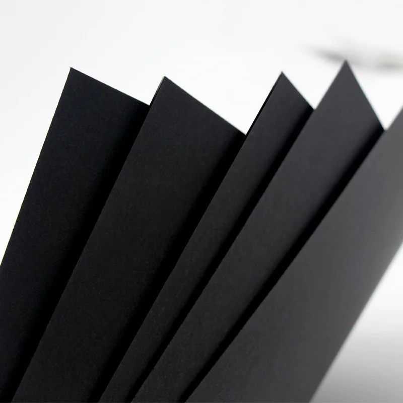 A4 Black Kraft Paper DIY Handmake Card Making Craft Paper Thick Paperboard  Cardboard 180g 230g 300g 400g 20/50pcs High Quality